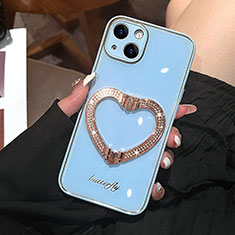 Funda Silicona Carcasa Goma Bling-Bling JL1 para Apple iPhone 14 Plus Azul