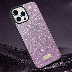 Funda Silicona Carcasa Goma Bling-Bling LD1 para Apple iPhone 13 Pro Max Morado