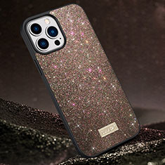 Funda Silicona Carcasa Goma Bling-Bling LD1 para Apple iPhone 14 Pro Marron