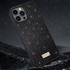 Funda Silicona Carcasa Goma Bling-Bling LD1 para Apple iPhone 14 Pro Max Negro