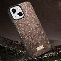 Funda Silicona Carcasa Goma Bling-Bling LD1 para Apple iPhone 15 Plus Marron