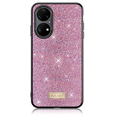 Funda Silicona Carcasa Goma Bling-Bling LD1 para Huawei P50 Morado