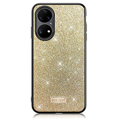 Funda Silicona Carcasa Goma Bling-Bling LD1 para Huawei P50 Oro