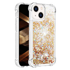 Funda Silicona Carcasa Goma Bling-Bling S01 para Apple iPhone 13 Oro