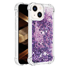 Funda Silicona Carcasa Goma Bling-Bling S01 para Apple iPhone 14 Morado