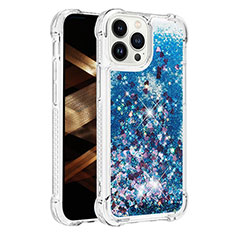 Funda Silicona Carcasa Goma Bling-Bling S01 para Apple iPhone 14 Pro Azul