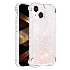 Funda Silicona Carcasa Goma Bling-Bling S01 para Apple iPhone 15 Plus Rosa