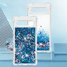 Funda Silicona Carcasa Goma Bling-Bling S01 para Google Pixel 7a 5G Azul