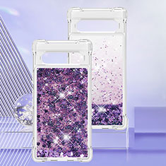 Funda Silicona Carcasa Goma Bling-Bling S01 para Google Pixel 7a 5G Morado