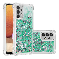 Funda Silicona Carcasa Goma Bling-Bling S01 para Samsung Galaxy A32 5G Verde