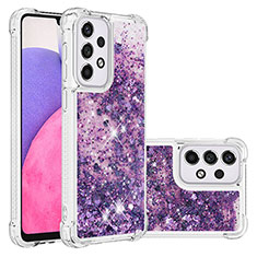 Funda Silicona Carcasa Goma Bling-Bling S01 para Samsung Galaxy A33 5G Morado