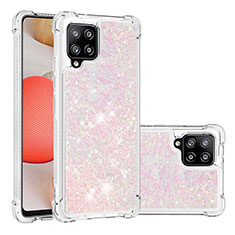 Funda Silicona Carcasa Goma Bling-Bling S01 para Samsung Galaxy A42 5G Rosa