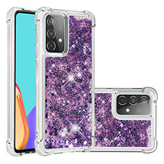 Funda Silicona Carcasa Goma Bling-Bling S01 para Samsung Galaxy A52 5G Morado