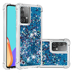 Funda Silicona Carcasa Goma Bling-Bling S01 para Samsung Galaxy A52s 5G Azul