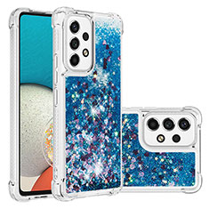 Funda Silicona Carcasa Goma Bling-Bling S01 para Samsung Galaxy A53 5G Azul