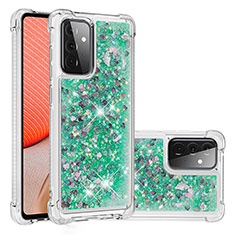 Funda Silicona Carcasa Goma Bling-Bling S01 para Samsung Galaxy A72 5G Verde