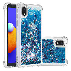 Funda Silicona Carcasa Goma Bling-Bling S01 para Samsung Galaxy M01 Core Azul