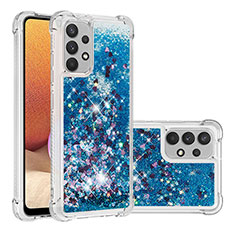 Funda Silicona Carcasa Goma Bling-Bling S01 para Samsung Galaxy M32 5G Azul