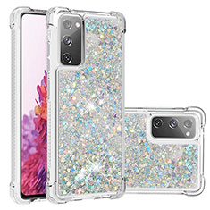 Funda Silicona Carcasa Goma Bling-Bling S01 para Samsung Galaxy S20 FE 4G Plata