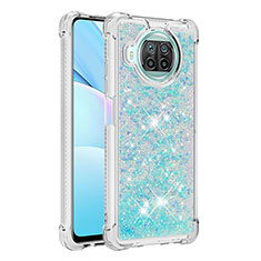 Funda Silicona Carcasa Goma Bling-Bling S01 para Xiaomi Mi 10i 5G Azul Cielo