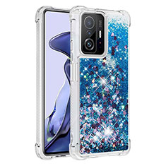 Funda Silicona Carcasa Goma Bling-Bling S01 para Xiaomi Mi 11T Pro 5G Azul