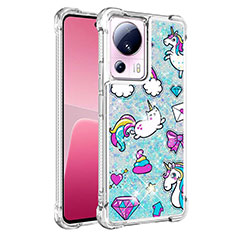 Funda Silicona Carcasa Goma Bling-Bling S01 para Xiaomi Mi 12 Lite NE 5G Azul Cielo