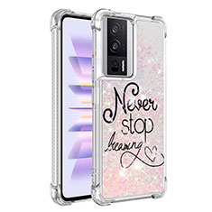 Funda Silicona Carcasa Goma Bling-Bling S01 para Xiaomi Poco F5 Pro 5G Rosa