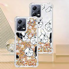 Funda Silicona Carcasa Goma Bling-Bling S01 para Xiaomi Poco X5 5G Oro