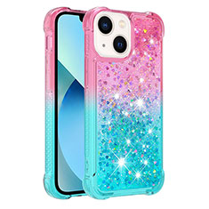 Funda Silicona Carcasa Goma Bling-Bling S02 para Apple iPhone 13 Rosa