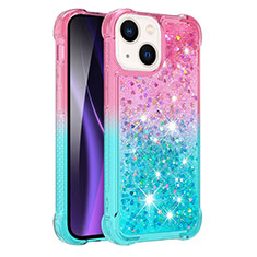 Funda Silicona Carcasa Goma Bling-Bling S02 para Apple iPhone 15 Plus Rosa