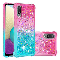 Funda Silicona Carcasa Goma Bling-Bling S02 para Samsung Galaxy A02 Rosa