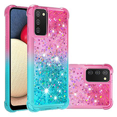 Funda Silicona Carcasa Goma Bling-Bling S02 para Samsung Galaxy A03s Rosa