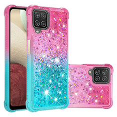 Funda Silicona Carcasa Goma Bling-Bling S02 para Samsung Galaxy A12 5G Rosa