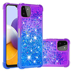 Funda Silicona Carcasa Goma Bling-Bling S02 para Samsung Galaxy A22s 5G Morado