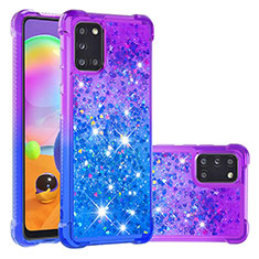 Funda Silicona Carcasa Goma Bling-Bling S02 para Samsung Galaxy A31 Morado