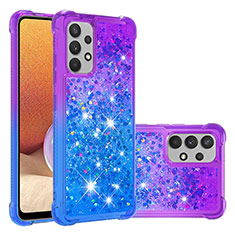 Funda Silicona Carcasa Goma Bling-Bling S02 para Samsung Galaxy A32 4G Morado