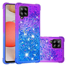 Funda Silicona Carcasa Goma Bling-Bling S02 para Samsung Galaxy A42 5G Morado