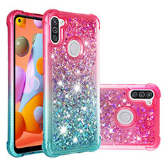 Funda Silicona Carcasa Goma Bling-Bling S02 para Samsung Galaxy M11 Rosa