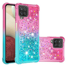 Funda Silicona Carcasa Goma Bling-Bling S02 para Samsung Galaxy M12 Rosa