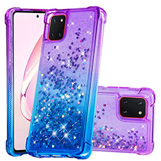 Funda Silicona Carcasa Goma Bling-Bling S02 para Samsung Galaxy M60s Morado