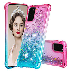 Funda Silicona Carcasa Goma Bling-Bling S02 para Samsung Galaxy S20 Rosa