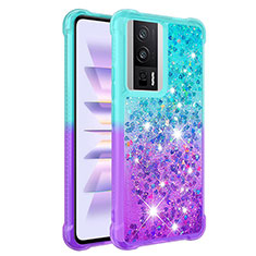 Funda Silicona Carcasa Goma Bling-Bling S02 para Xiaomi Redmi K60 5G Azul Cielo