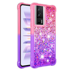 Funda Silicona Carcasa Goma Bling-Bling S02 para Xiaomi Redmi K60 5G Rosa Roja