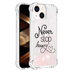 Funda Silicona Carcasa Goma Bling-Bling S03 para Apple iPhone 15 Plus Rosa