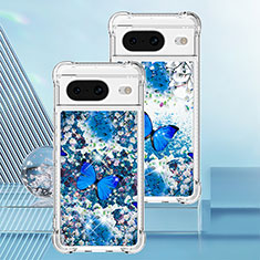 Funda Silicona Carcasa Goma Bling-Bling S03 para Google Pixel 8 5G Azul