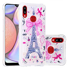 Funda Silicona Carcasa Goma Bling-Bling S03 para Samsung Galaxy A10s Rosa