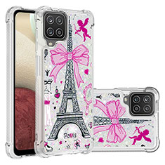 Funda Silicona Carcasa Goma Bling-Bling S03 para Samsung Galaxy A12 Rosa