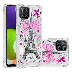 Funda Silicona Carcasa Goma Bling-Bling S03 para Samsung Galaxy A22 4G Rosa