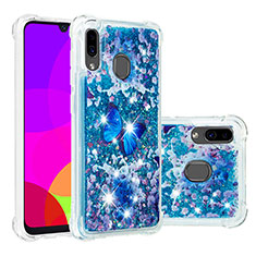 Funda Silicona Carcasa Goma Bling-Bling S03 para Samsung Galaxy A30 Azul