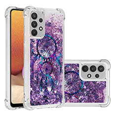 Funda Silicona Carcasa Goma Bling-Bling S03 para Samsung Galaxy A32 4G Morado